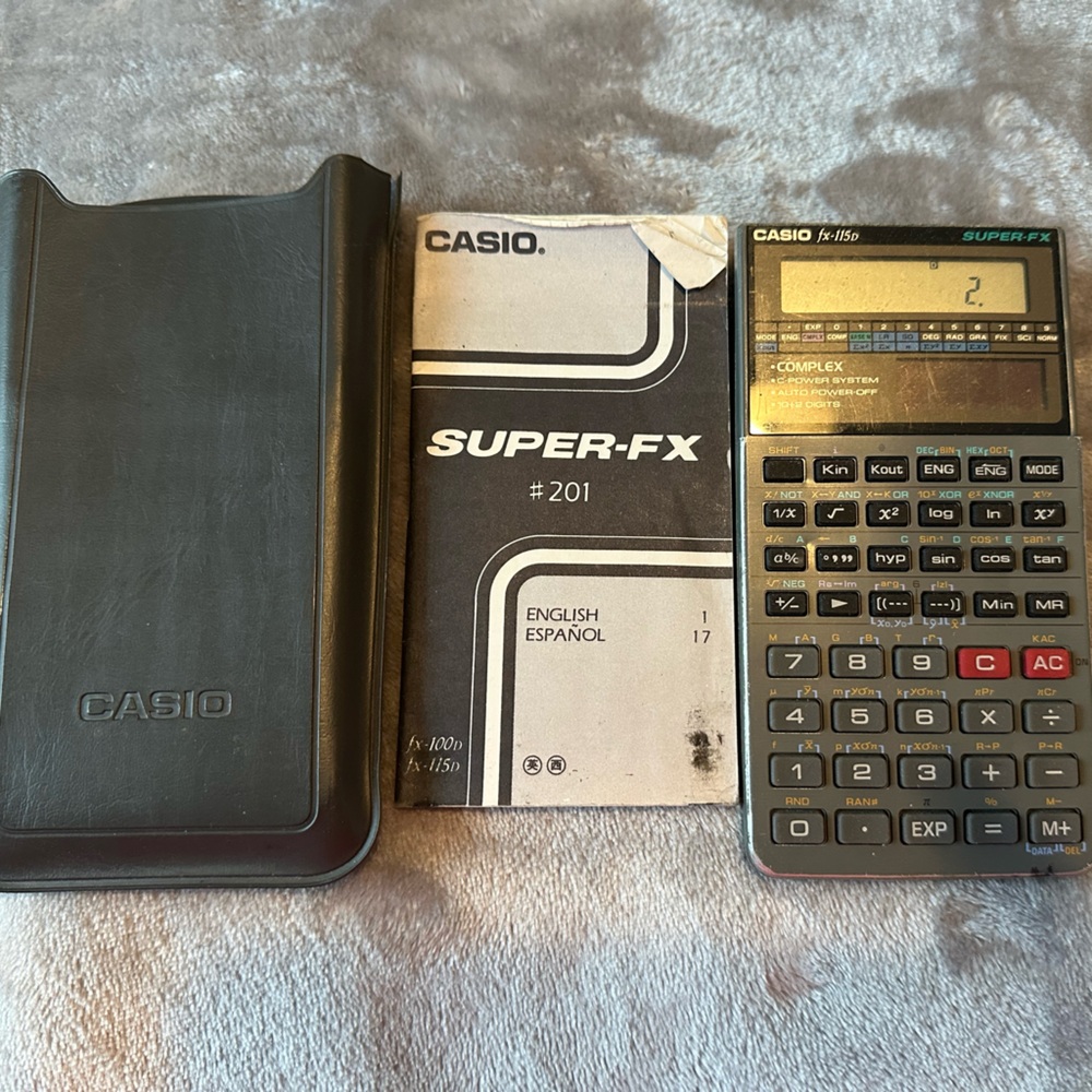 Vintage Casio Fix-115D Super-Fx Scientific Calculator Used